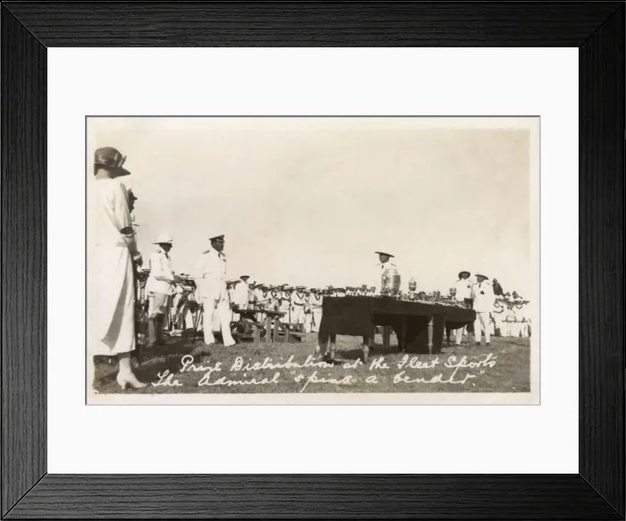 Framed Print : British Mediterranean Fleet Sports Day - Prize Giving Framed Print : British Mediterranean Fleet Sports Day - Prize Giving