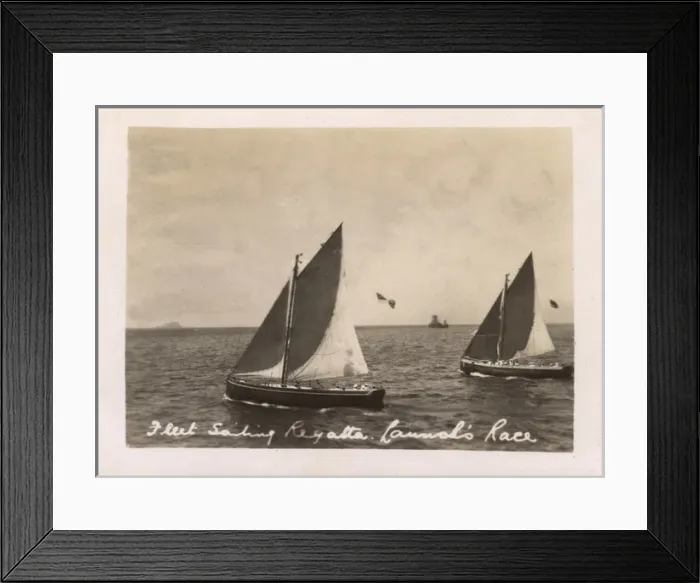 Framed Print : British Mediterranean Fleet Sailing Regatta - Launchs Race Framed Print : British Mediterranean Fleet Sailing Regatta - Launchs Race