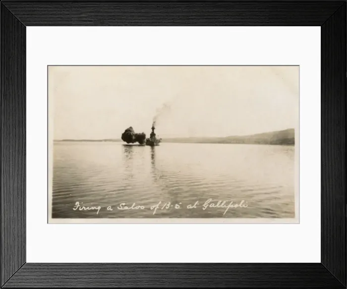 Framed Print : British Fleet - 4th Battle Squadron - Firing a 13. 5 salvo Framed Print : British Fleet - 4th Battle Squadron - Firing a 13. 5 salvo