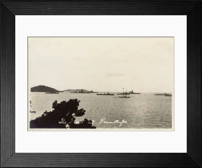 Framed Print : Buyukada, Turkey - The British Fleet off the Islands Framed Print : Buyukada, Turkey - The British Fleet off the Islands