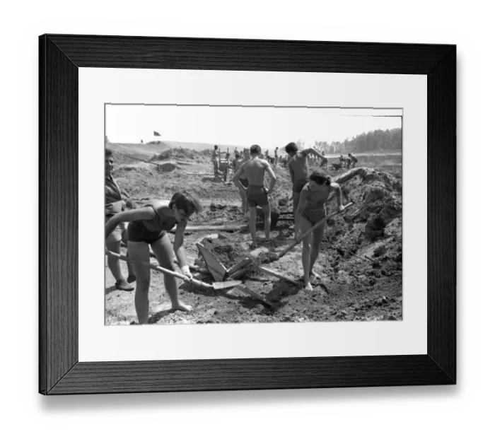 Framed Print : Communist Youth labour camp, Yugoslavia Framed Print : Communist Youth labour camp, Yugoslavia