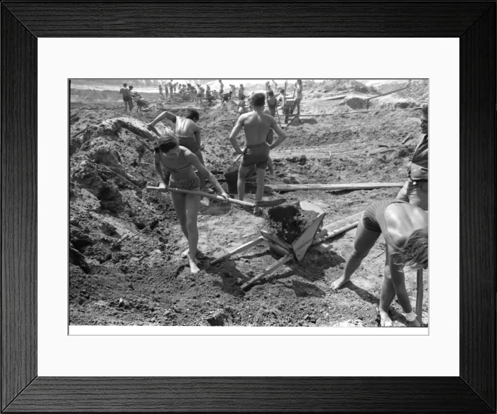 Framed Print : Communist Youth labour camp, Yugoslavia Framed Print : Communist Youth labour camp, Yugoslavia