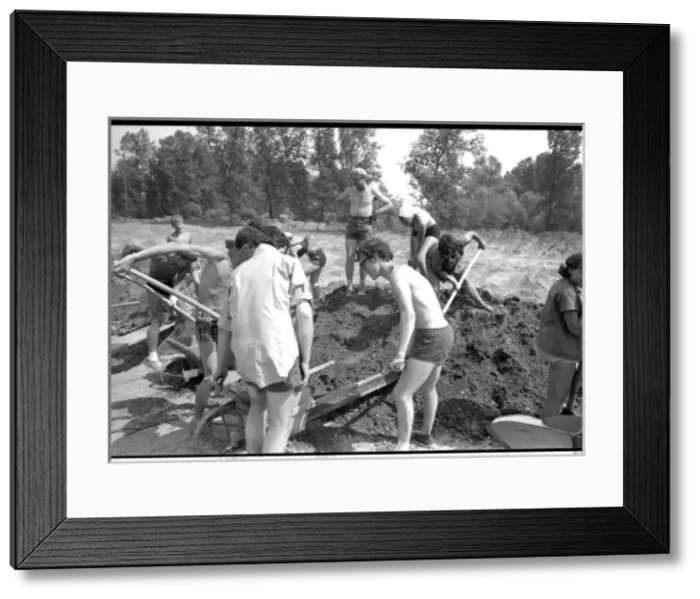 Framed Print : Communist Youth labour camp, Yugoslavia Framed Print : Communist Youth labour camp, Yugoslavia