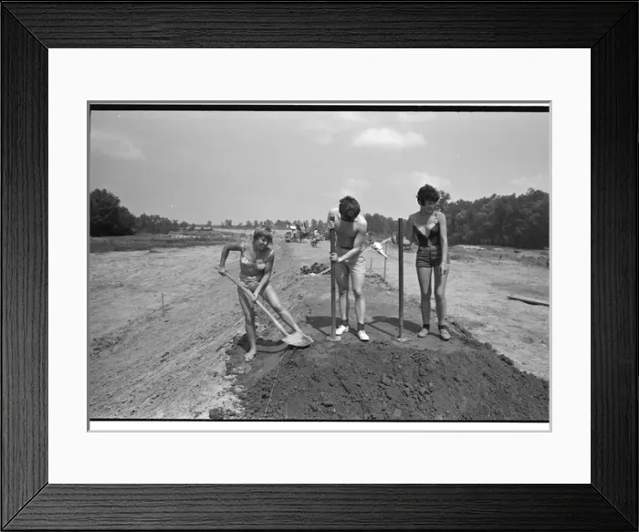 Framed Print : Communist Youth labour camp, Yugoslavia Framed Print : Communist Youth labour camp, Yugoslavia