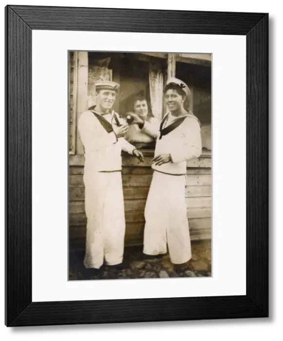 Framed Print : HMS Marlborough - Two shipmates sharing a drink Framed Print : HMS Marlborough - Two shipmates sharing a drink