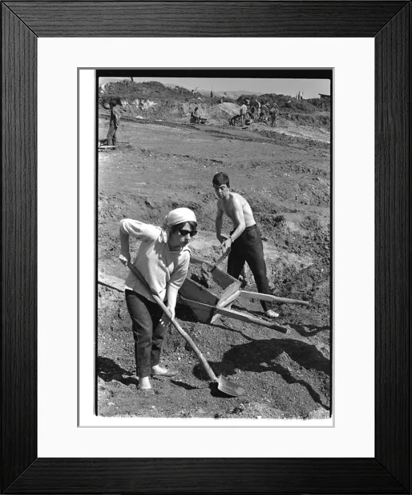 Framed Print : Communist Youth labour camp, Yugoslavia Framed Print : Communist Youth labour camp, Yugoslavia