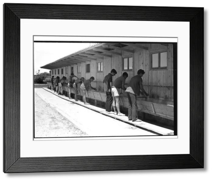 Framed Print : Communist Youth labour camp, Yugoslavia Framed Print : Communist Youth labour camp, Yugoslavia