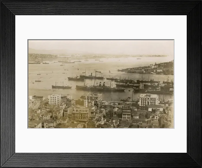 Framed Print : Shipping moored at the mouth of the Golden Horn Framed Print : Shipping moored at the mouth of the Golden Horn