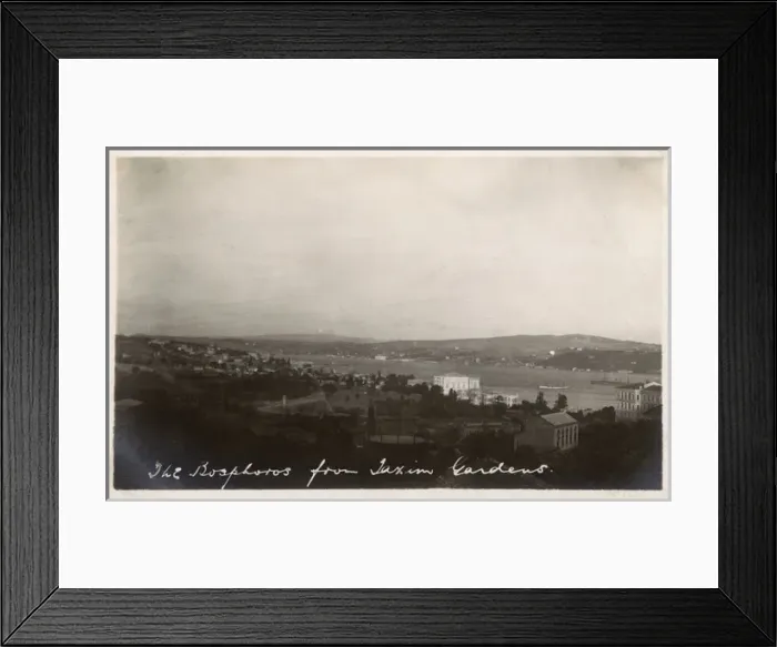 Framed Print : Istanbul, Turkey - View of the Bosphorus from Taxim Gardens Framed Print : Istanbul, Turkey - View of the Bosphorus from Taxim Gardens