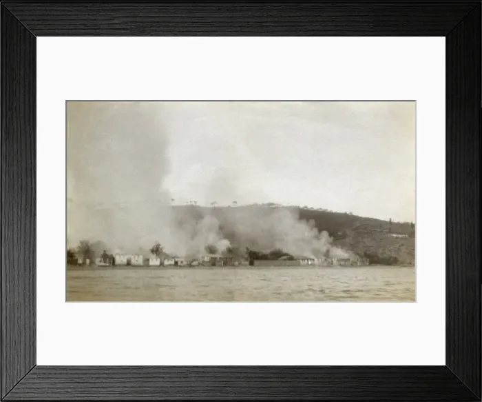 Framed Print : Fire in the outskirts of Izmir, Turkey Framed Print : Fire in the outskirts of Izmir, Turkey