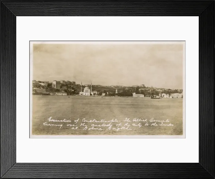 Framed Print : View toward Dolmabahce, handing control of Istanbul to Turks Framed Print : View toward Dolmabahce, handing control of Istanbul to Turks