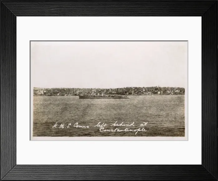 Framed Print : HMS Comus left behind at Istanbul, Turkey - August 1923 Framed Print : HMS Comus left behind at Istanbul, Turkey - August 1923