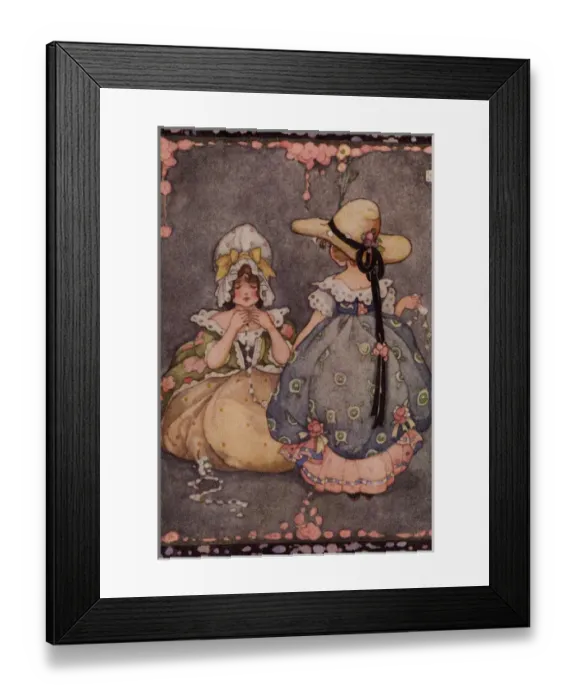 Framed Print : Making daisy chains Framed Print : Making daisy chains