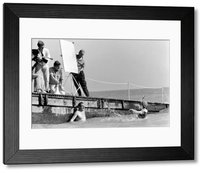 Framed Print : Filming of Half a Sixpence, Eastbourne, Sussex Framed Print : Filming of Half a Sixpence, Eastbourne, Sussex