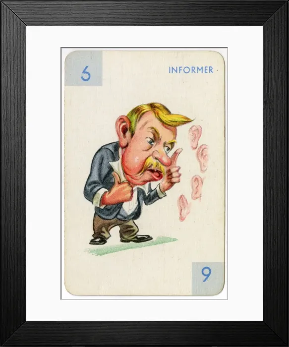 Framed Print : Strip tease card game - Prudie suit - Informer Framed Print : Strip tease card game - Prudie suit - Informer