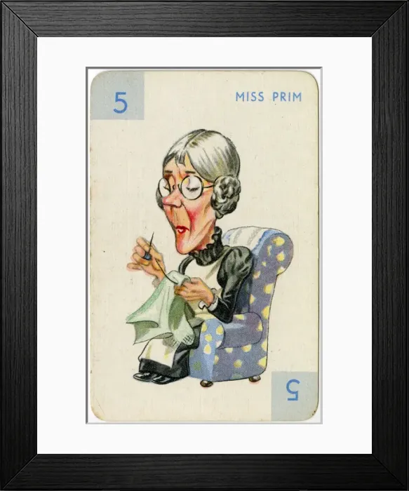 Framed Print : Strip tease card game - Prudie suit - Miss Prim Framed Print : Strip tease card game - Prudie suit - Miss Prim