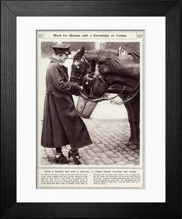 Framed Print : Woman working for General Post Office 1915 Framed Print : Woman working for General Post Office 1915