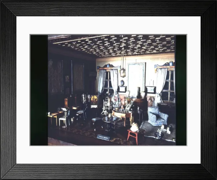 Framed Print : Interior of Titanias Palace dolls house