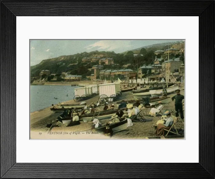 Framed Print : Ventnor, Isle of Wight, Hampshire - The Beach Framed Print : Ventnor, Isle of Wight, Hampshire - The Beach