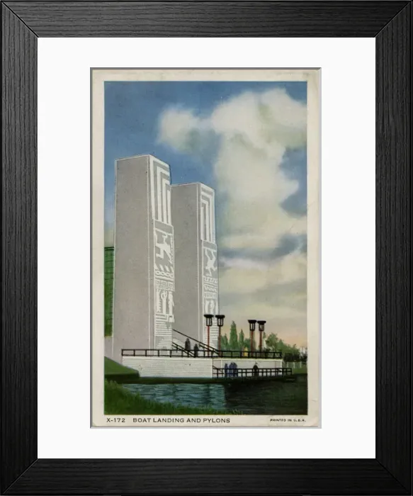 Framed Print : Chicagos International Exposition - Twin Pylons Framed Print : Chicagos International Exposition - Twin Pylons