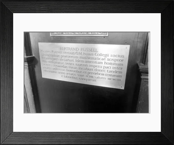 Framed Print : Memorial to Bertrand Russell, philosopher and author Framed Print : Memorial to Bertrand Russell, philosopher and author
