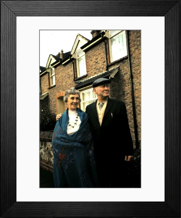 Framed Print : Red Indian Chief and wife, Eastbourne, Sussex Framed Print : Red Indian Chief and wife, Eastbourne, Sussex