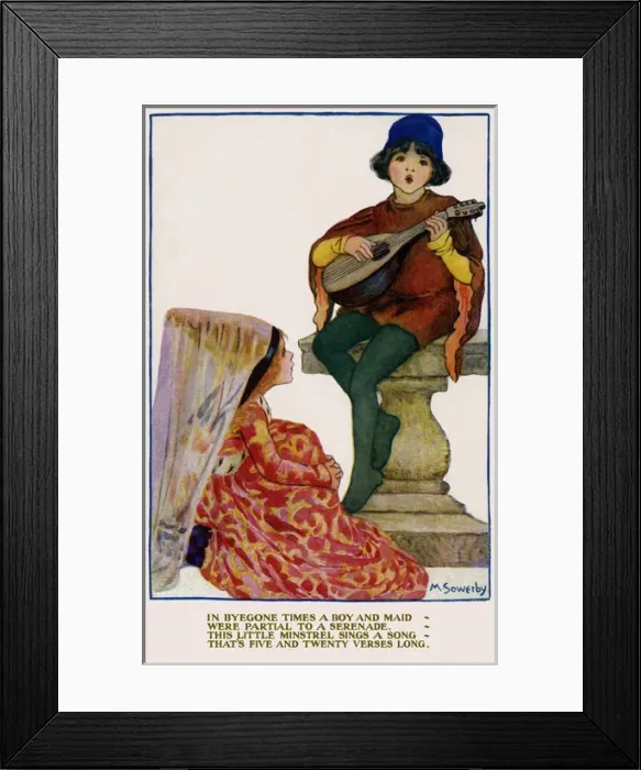 Framed Print : Boy & a lute Framed Print : Boy & a lute