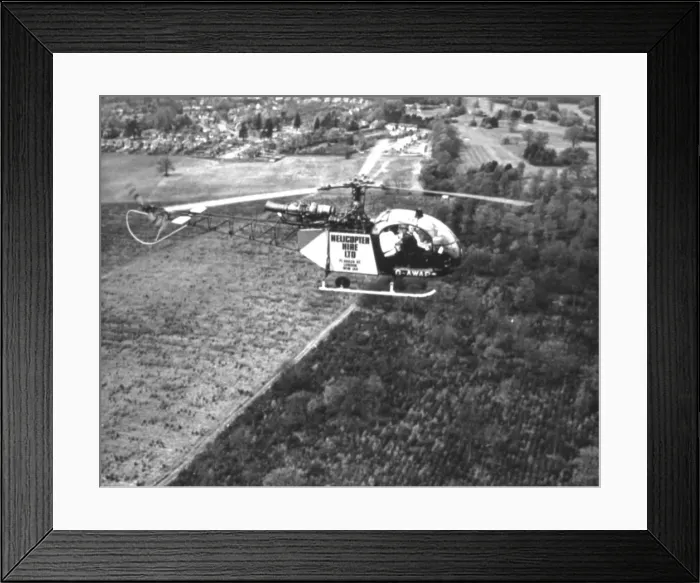 Framed Print : Helicopter search and rescue using thermal camera