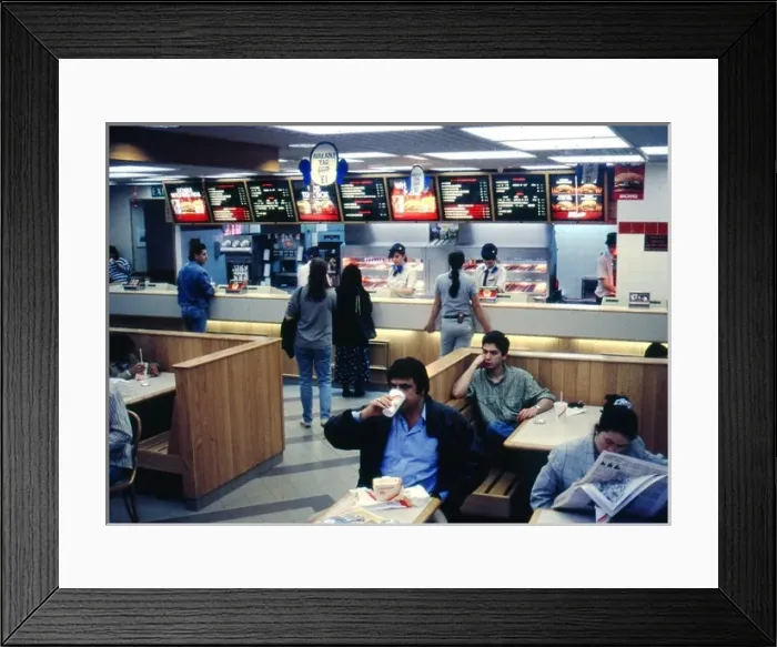Framed Print : Motorway service station, Burger King Framed Print : Motorway service station, Burger King
