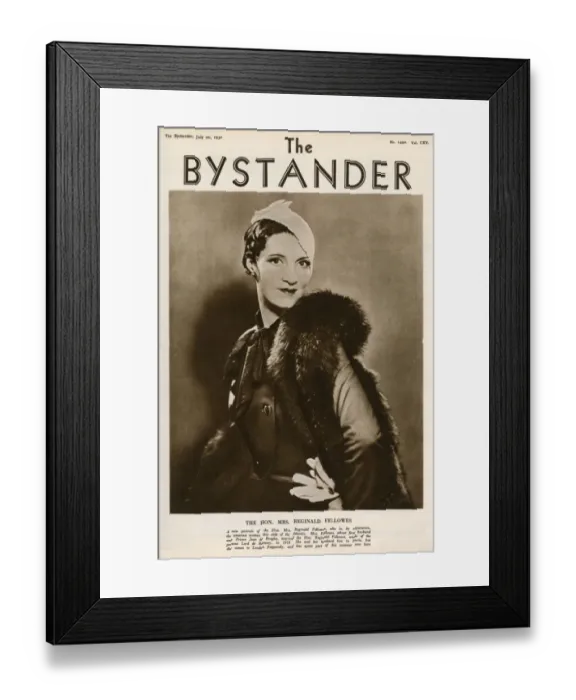 Framed Print : Mrs Reginald Fellowes - Bystander front cover Framed Print : Mrs Reginald Fellowes - Bystander front cover