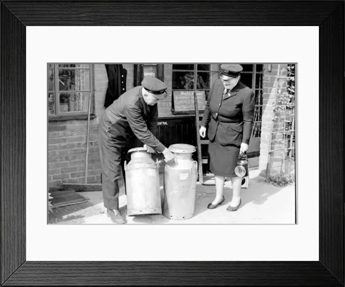 Framed Print : Railway enthusiast couple in Essex