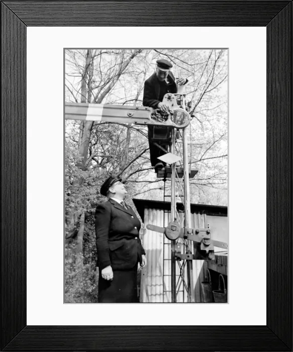 Framed Print : Railway enthusiast couple in Essex