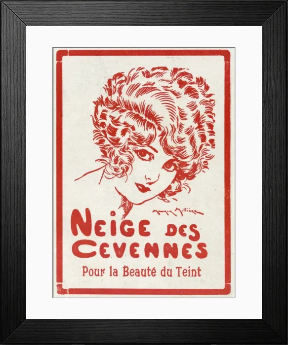 Framed Print : Advert for Neige des Cevennes, cosmetics 1928 Framed Print : Advert for Neige des Cevennes, cosmetics 1928