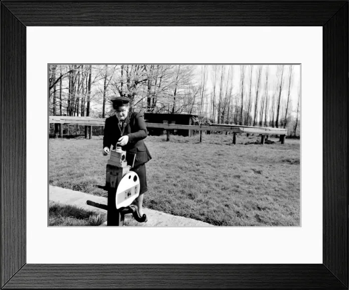 Framed Print : Railway enthusiast couple in Essex Framed Print : Railway enthusiast couple in Essex