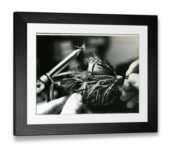 Framed Print : Peter Deane, expert fly dresser Framed Print : Peter Deane, expert fly dresser