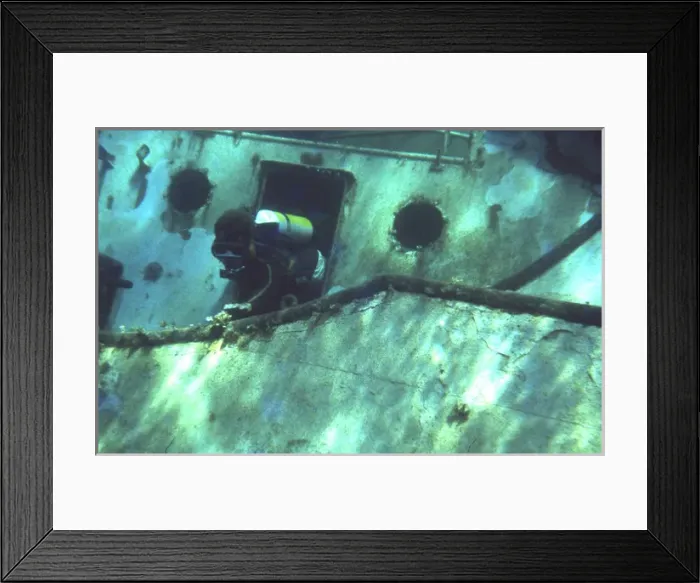 Framed Print : Wreck diving off the coast of Malta Framed Print : Wreck diving off the coast of Malta