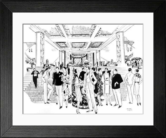 Framed Print : The new casino at Nice drawn by Helen McKie Framed Print : The new casino at Nice drawn by Helen McKie