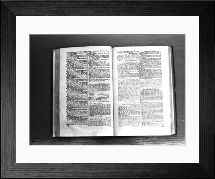 Framed Print : Two inner pages, The London Gazette Framed Print : Two inner pages, The London Gazette