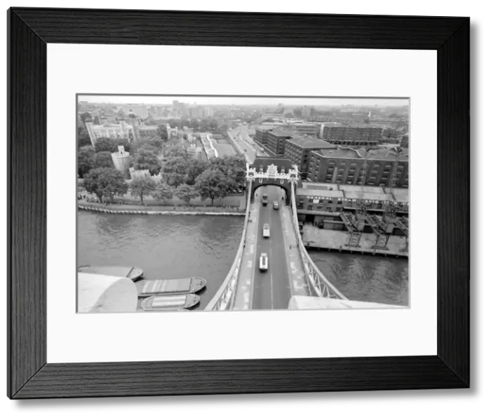 Framed Print : Tower Bridge, London - a view from one of the towers Framed Print : Tower Bridge, London - a view from one of the towers