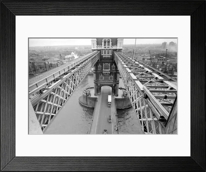 Framed Print : Tower Bridge, London - a view from one of the towers Framed Print : Tower Bridge, London - a view from one of the towers