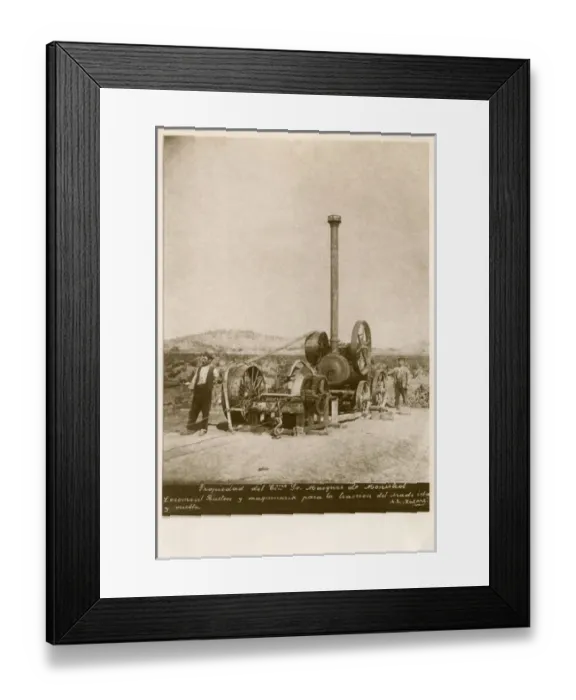Framed Print : Ruston steam engine, vineyard in Penedes, Catalonia, Spain Framed Print : Ruston steam engine, vineyard in Penedes, Catalonia, Spain
