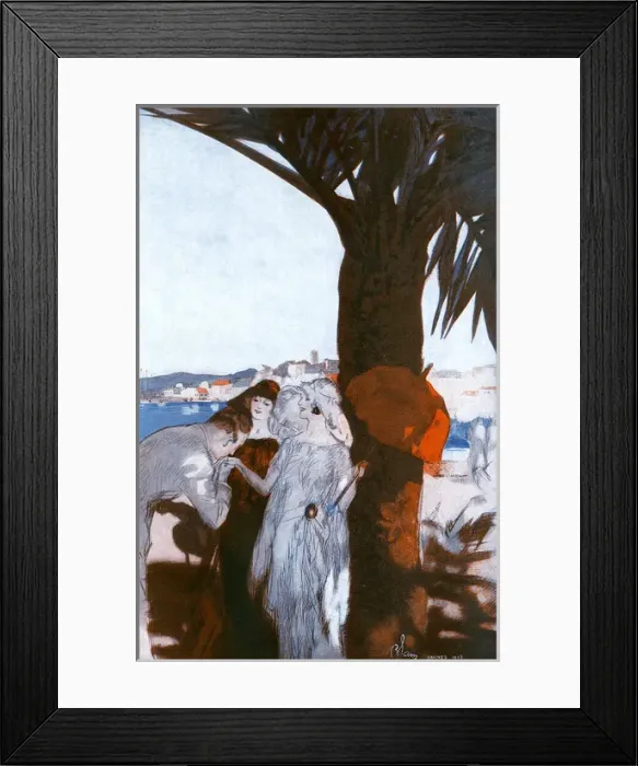 Framed Print : A Riviera Recontre by Edmund Blampied Framed Print : A Riviera Recontre by Edmund Blampied