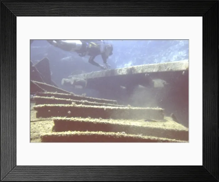 Framed Print : Wreck diving in the Mediterranean Framed Print : Wreck diving in the Mediterranean