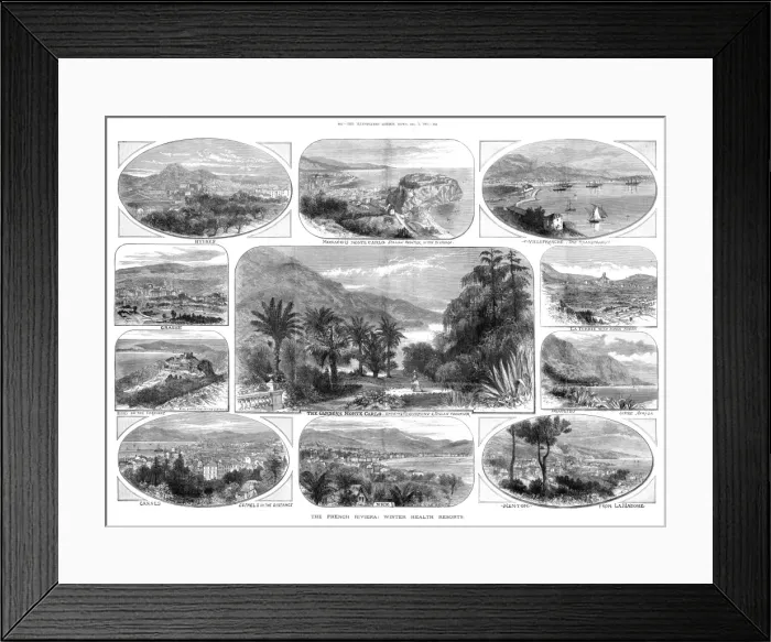 Framed Print : The French Riviera - Winter Health Resorts Framed Print : The French Riviera - Winter Health Resorts