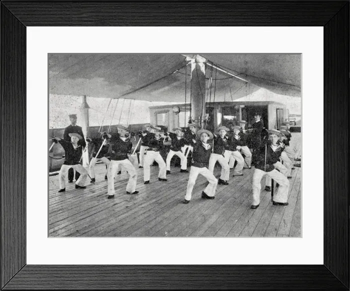Framed Print : Industrial Training Ship Shaftesbury - Cutlass Drill Framed Print : Industrial Training Ship Shaftesbury - Cutlass Drill