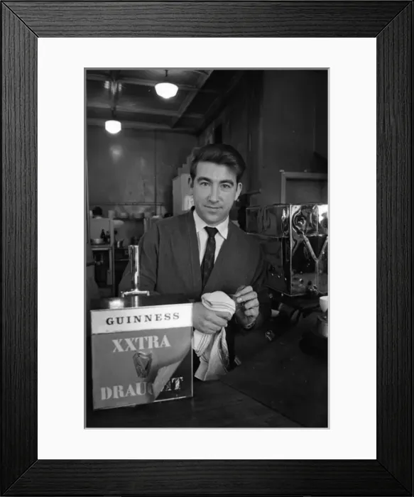 Framed Print : Barman in a pub, Belfast, Northern Ireland Framed Print : Barman in a pub, Belfast, Northern Ireland