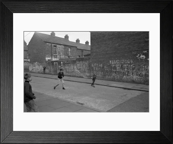 Framed Print : Boys playing hurling, Belfast, Northern Ireland Framed Print : Boys playing hurling, Belfast, Northern Ireland