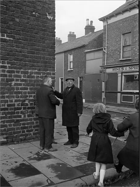 Two men chatting, Falls Road, Belfast, Northern Ireland