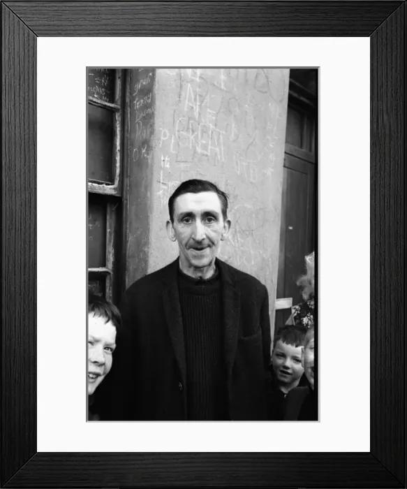 Framed Print : Man and boys on a street, Belfast, Northern Ireland Framed Print : Man and boys on a street, Belfast, Northern Ireland