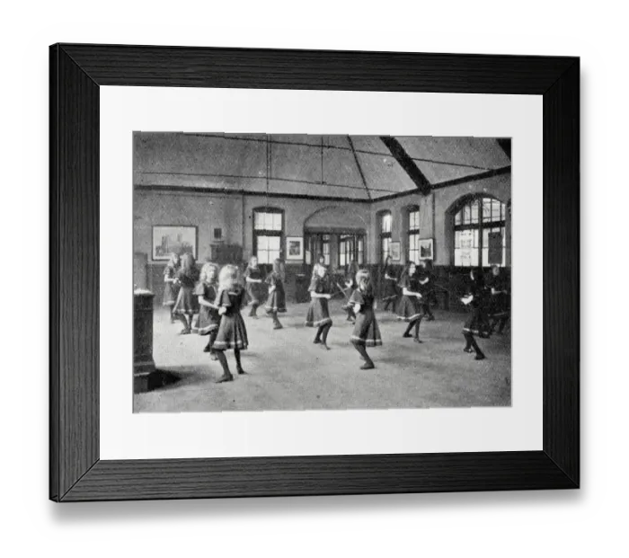 Framed Print : Montem Street School, London - Quarter-staff Exercises Framed Print : Montem Street School, London - Quarter-staff Exercises